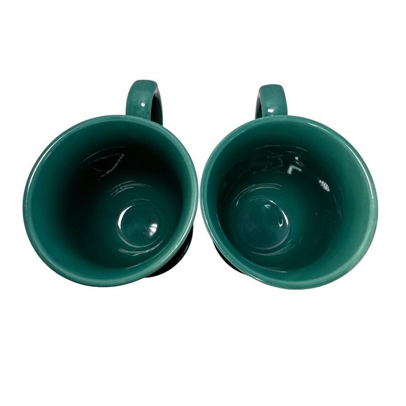 Pioneer Woman Pedestal Cowgirl Lace Mugs 14 oz Teal Frontier Set of 2 - Picture 4 of 6